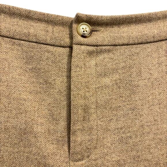 Ralph Lauren Women’s Beige/Camel Herringbone Wool Pants, trousers, Size 12P - Picture 4 of 7